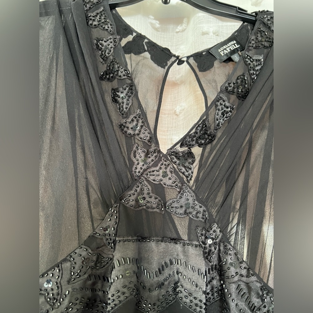 Vintage beaded little black dress - Picture 3 of 5